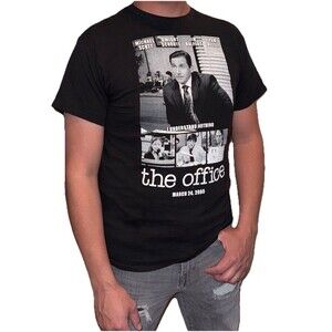 Retro The Office TV Show Premier Date T Shirt  March 24 05 Michael Scott Jim Pam